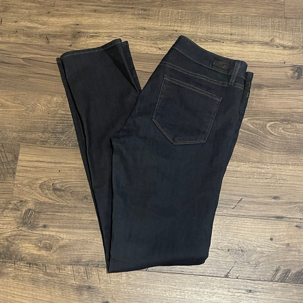 Paige Skyline Straight Maternity Jeans Dark Indigo Blue Size 30 Made in USA